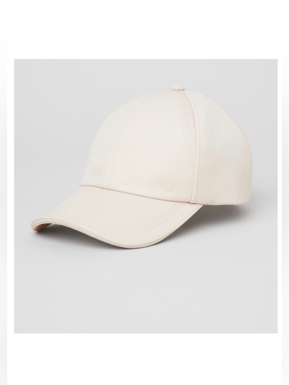 NWT ALO Cream Satin Off-Duty Cap - Picture 2 of 4